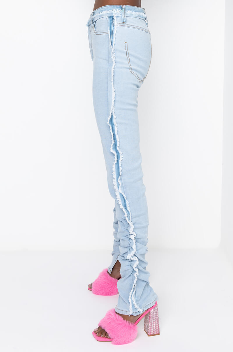 ONE MORE TIME INSIDE OUT SKINNY JEANS