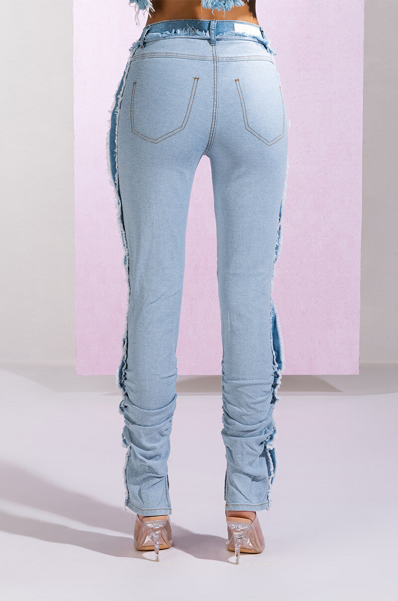 ONE MORE TIME INSIDE OUT SKINNY JEANS