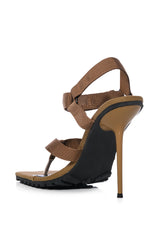 CUSTOM MADE TAUPE BRAIDED STILETTO