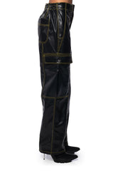 CASSIE CARGO FAUX LEATHER PANT