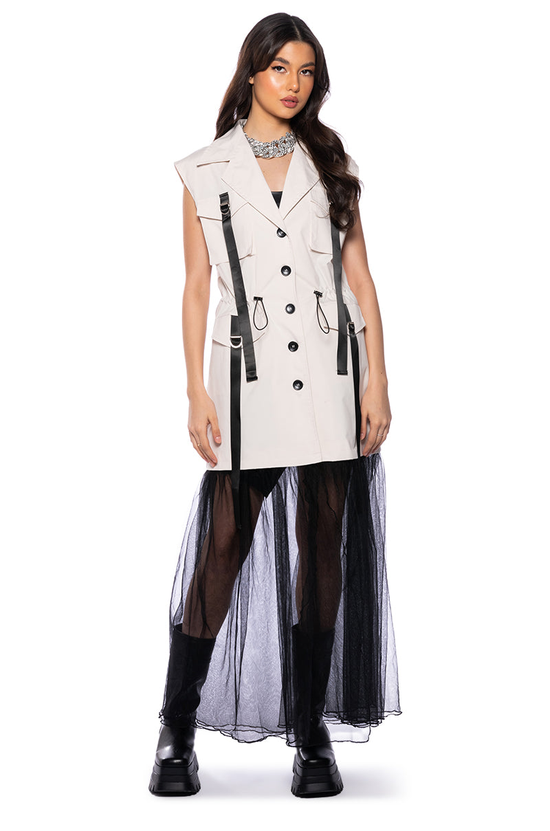 OOPS IM CUTE LONG TULLE SKIRT VEST