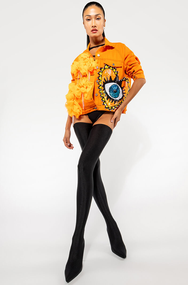 ORANGE EYE DENIM JACKET