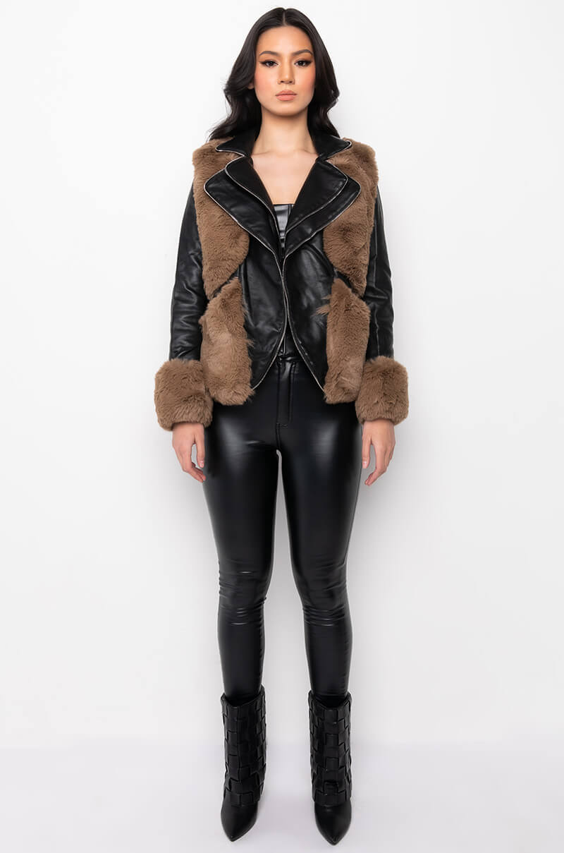ORION LOLLI FUR MOTO JACKET