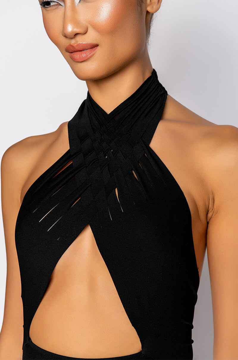 OTW STRAPPY SLEEVELESS HALTER BODYSUIT