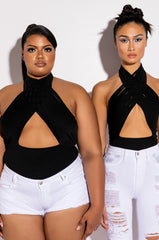 OTW STRAPPY SLEEVELESS HALTER BODYSUIT