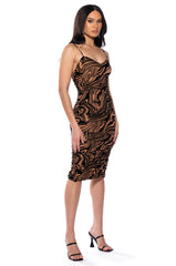 OUT OF MY WAY MIDI DRESS