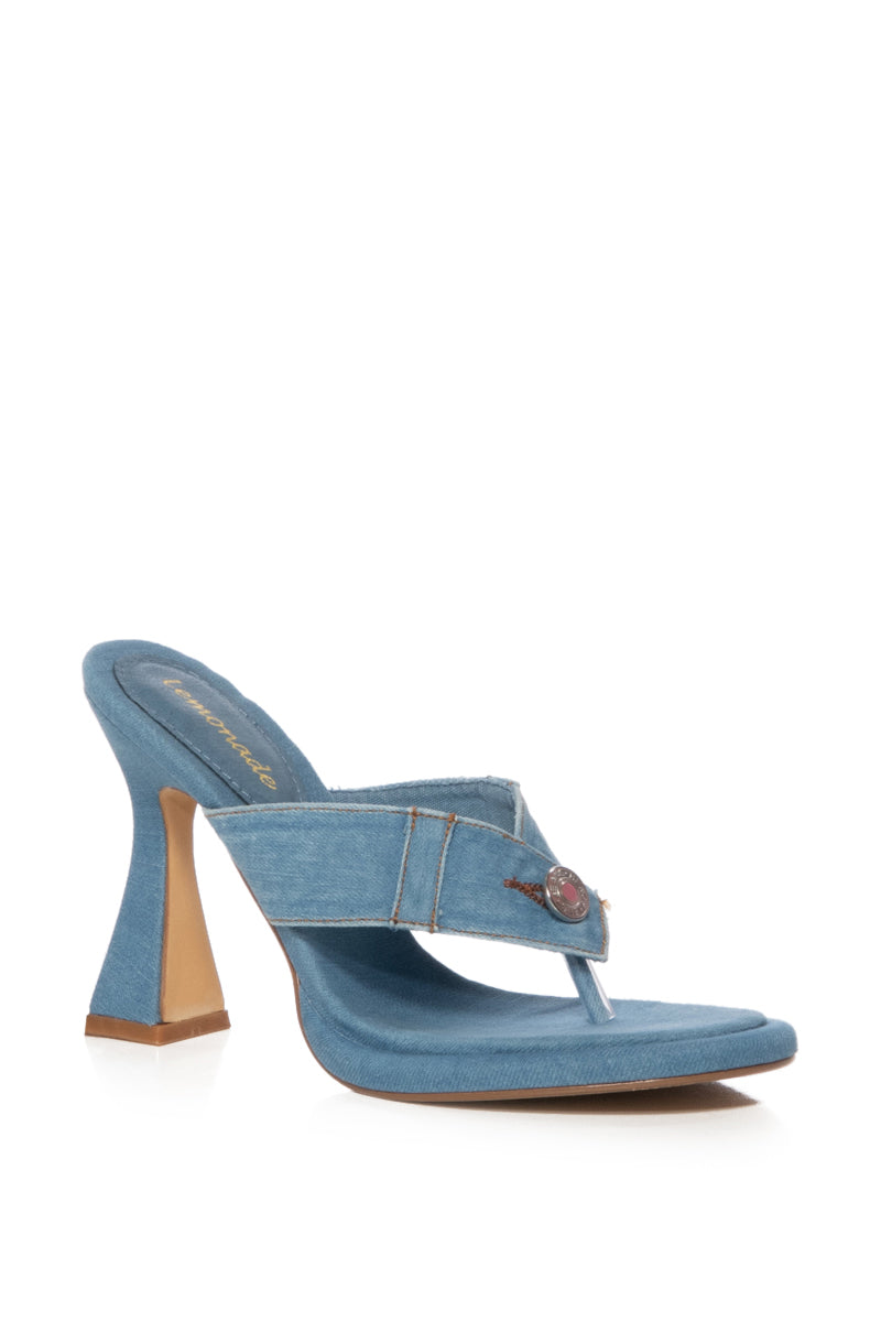 OXFORD STREET DENIM CHUNKY SANDAL