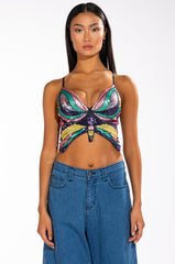 PANDORA BUTTERFLY SEQUIN TOP