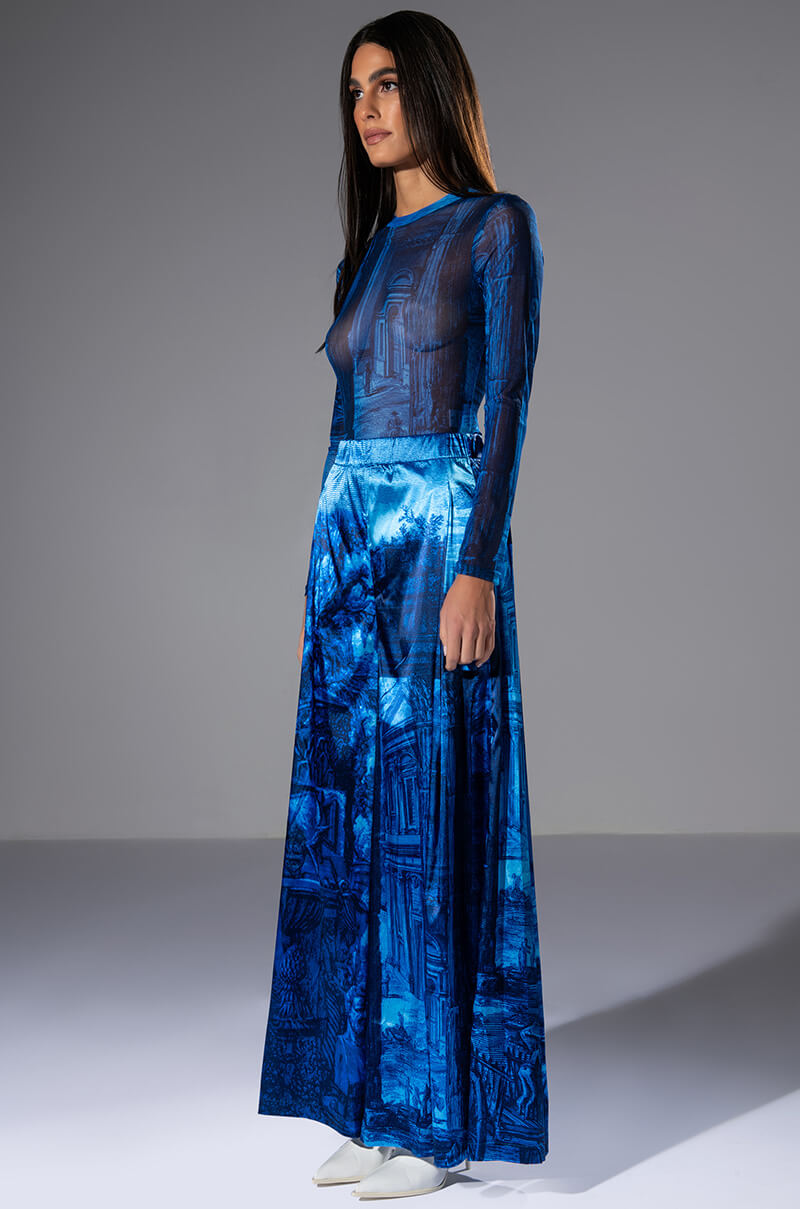 PARADISE ABSTRACT WIDE LEG PANT