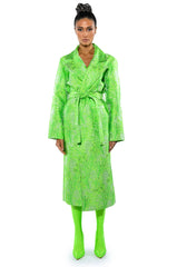 PARIS FASHION WEEK TAPESTRY TRENCH COAT