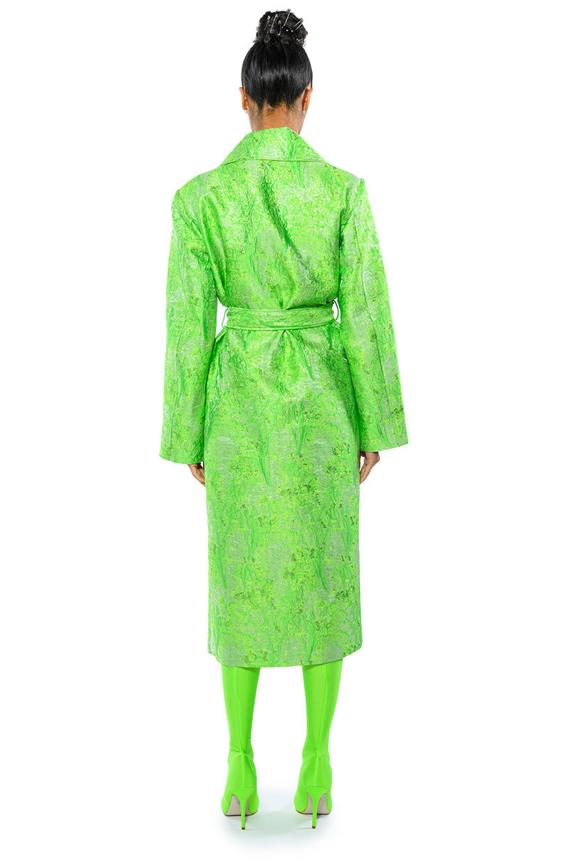 PARIS FASHION WEEK TAPESTRY TRENCH COAT