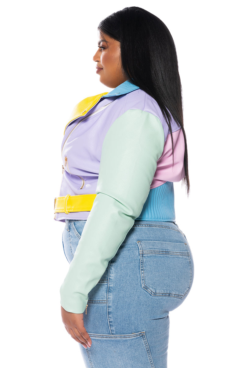 PASTEL DREAMS MOTO JACKET