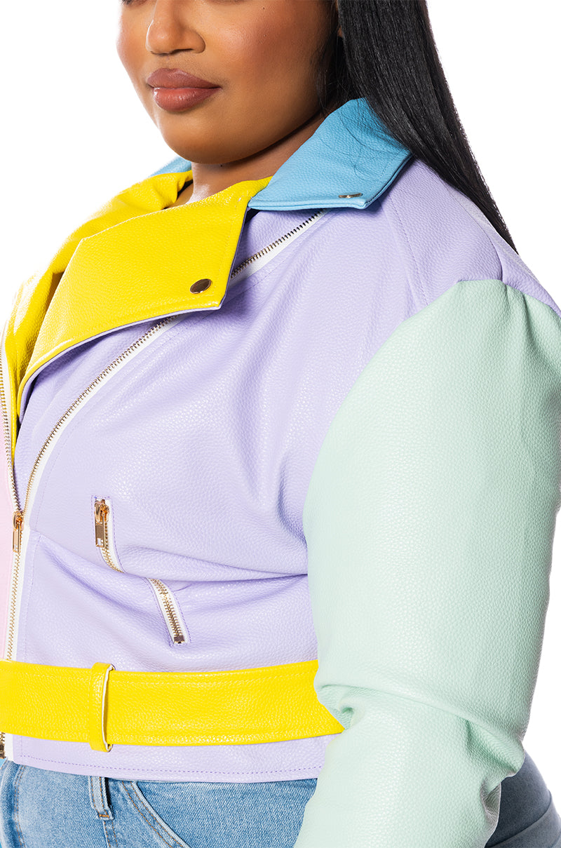 PASTEL DREAMS MOTO JACKET