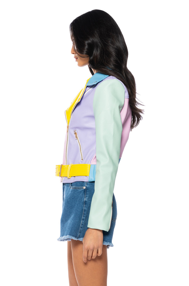 PASTEL DREAMS MOTO JACKET