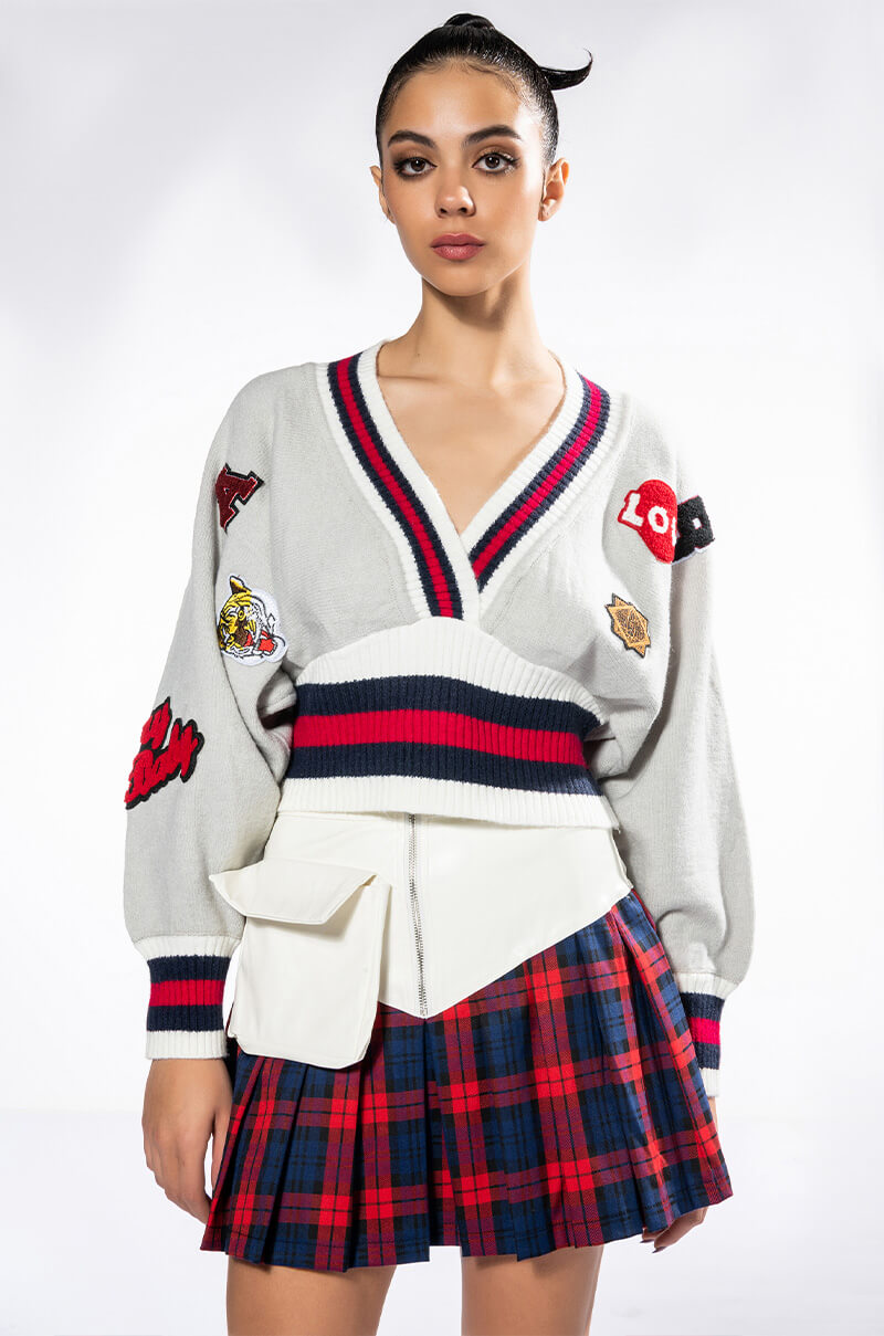 PATCHES ON PATCHES SWEATER