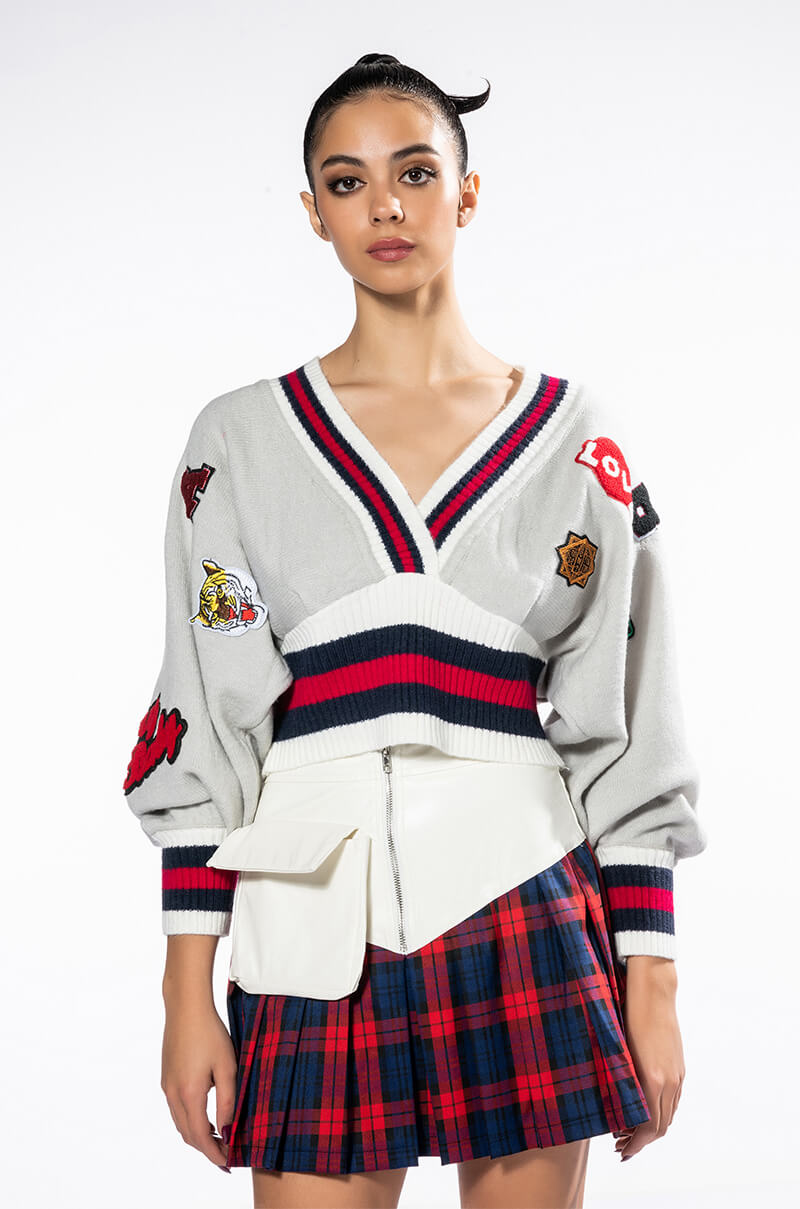 PATCHES ON PATCHES SWEATER