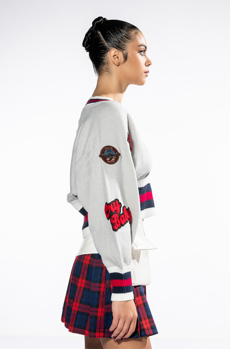 PATCHES ON PATCHES SWEATER