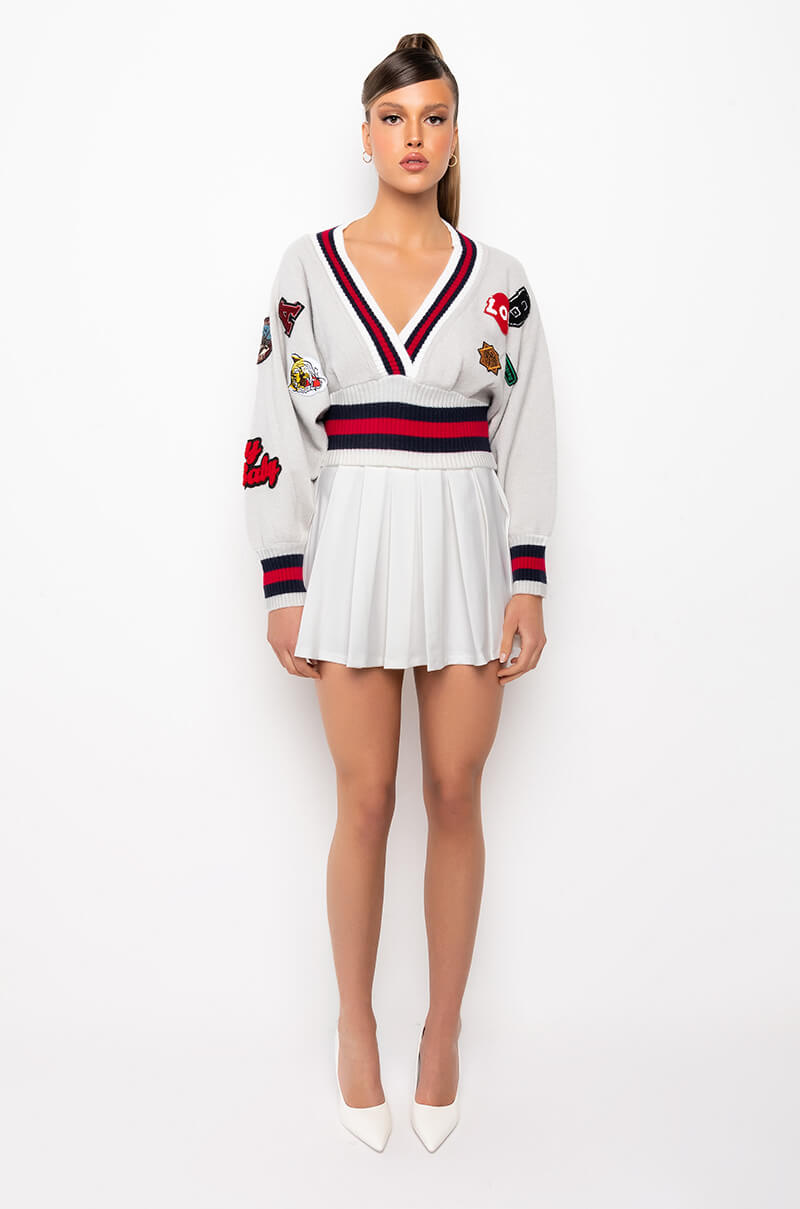 PATCHES ON PATCHES SWEATER