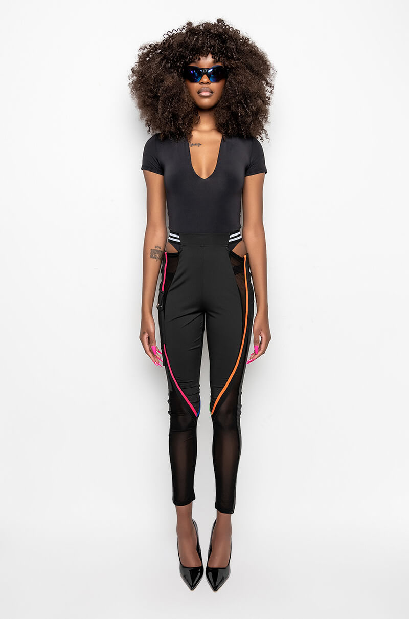 PAXTON DEEP V SHORT SLEEVE BODYSUIT
