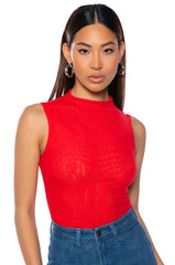 PAXTON SLEEVELESS MESH BODYSUIT