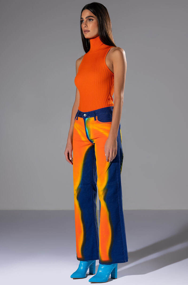 PAXTON SLEEVELESS TURTLENECK RIB BODYSUIT