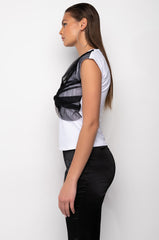 PEACE OF MIND MESH DETAIL T SHIRT