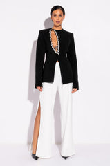 PEEK A BOO RHINESTONE ACCENT BLAZER