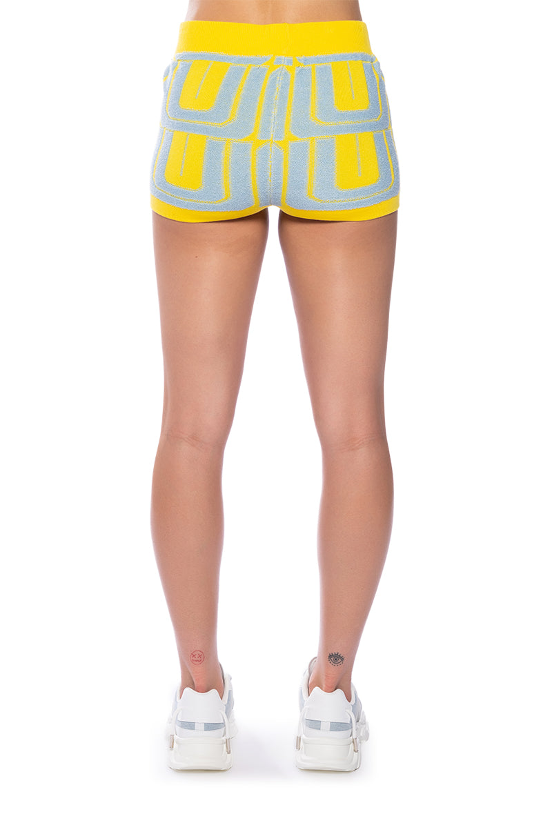 PENELOPE YELLOW HIGH WAISTED SHORTS