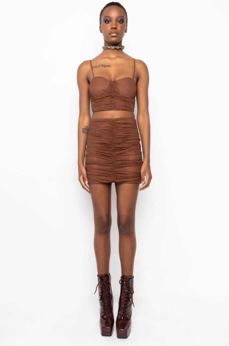 PERSEPHONE CROPPED MESH TANK