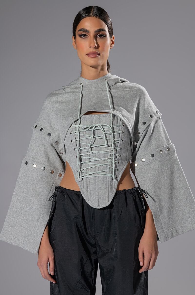PERSUASIVE CORSET HOODIE SET