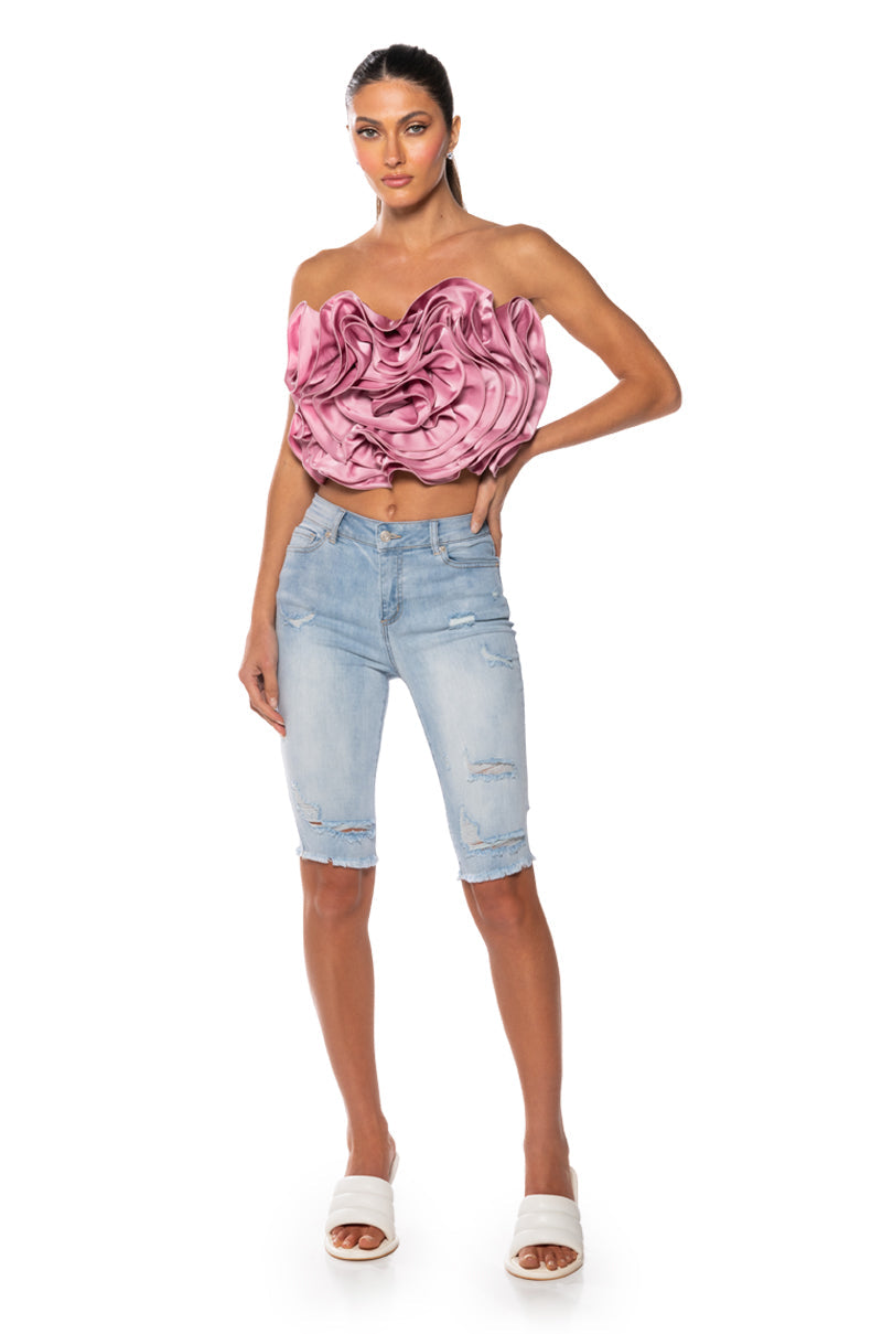 GOOD GIRL STATEMENT STRAPLESS TOP