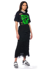 PETRA CUTOUT MIDI SKIRT