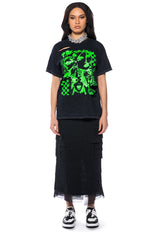 PETRA CUTOUT MIDI SKIRT
