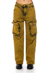 PHOENIX ACID WASH WIDE LEG JEANS