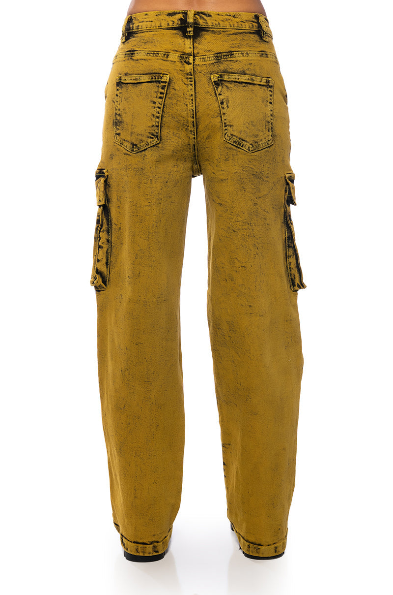 PHOENIX ACID WASH WIDE LEG JEANS