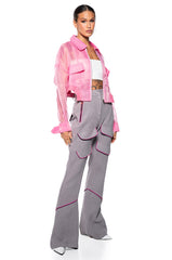 PINK FRIDAY KNIT FLARE TROUSER