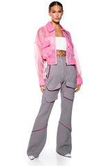 PINK FRIDAY KNIT FLARE TROUSER