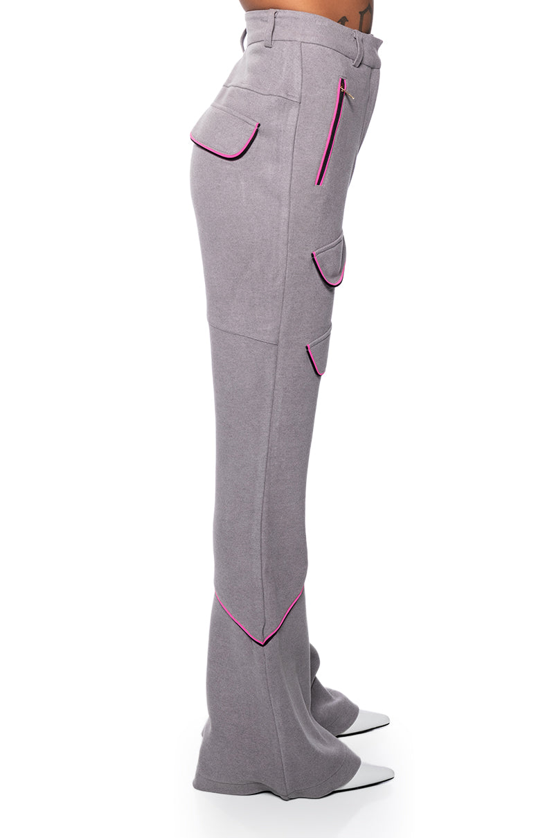 PINK FRIDAY KNIT FLARE TROUSER