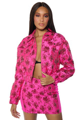 PINK PARA TU BROCADE BOMBER