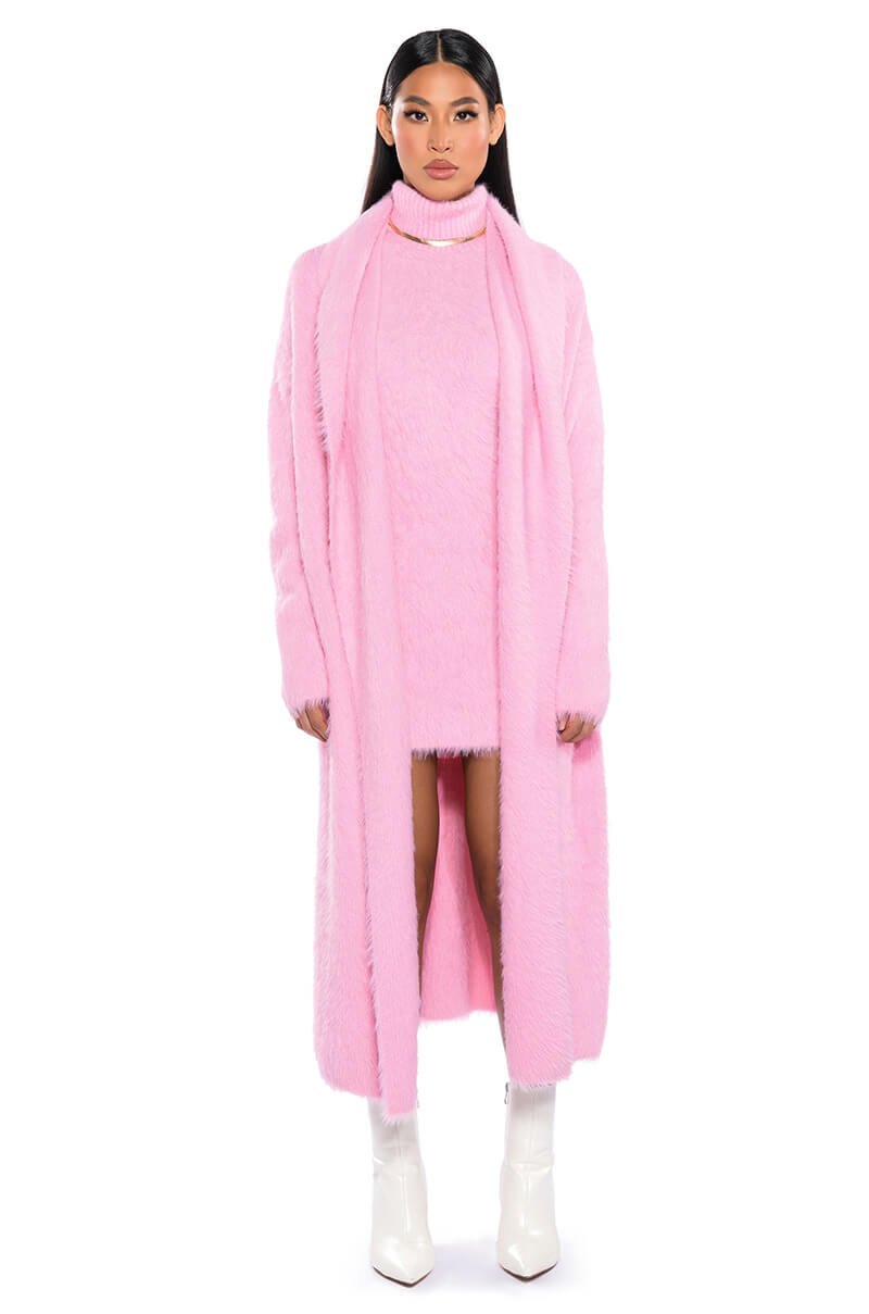 PINKY PROMISE SOFT KNIT MINI DRESS