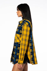 PLAID ROMANCE BUTTON DOWN BLOUSE