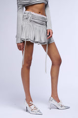 PLAY NICE LACE DETAILED MINI SKIRT