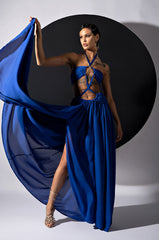 PLAY YOUR PART RIGHT MAXI DRESS WITH HIGH SLITS
