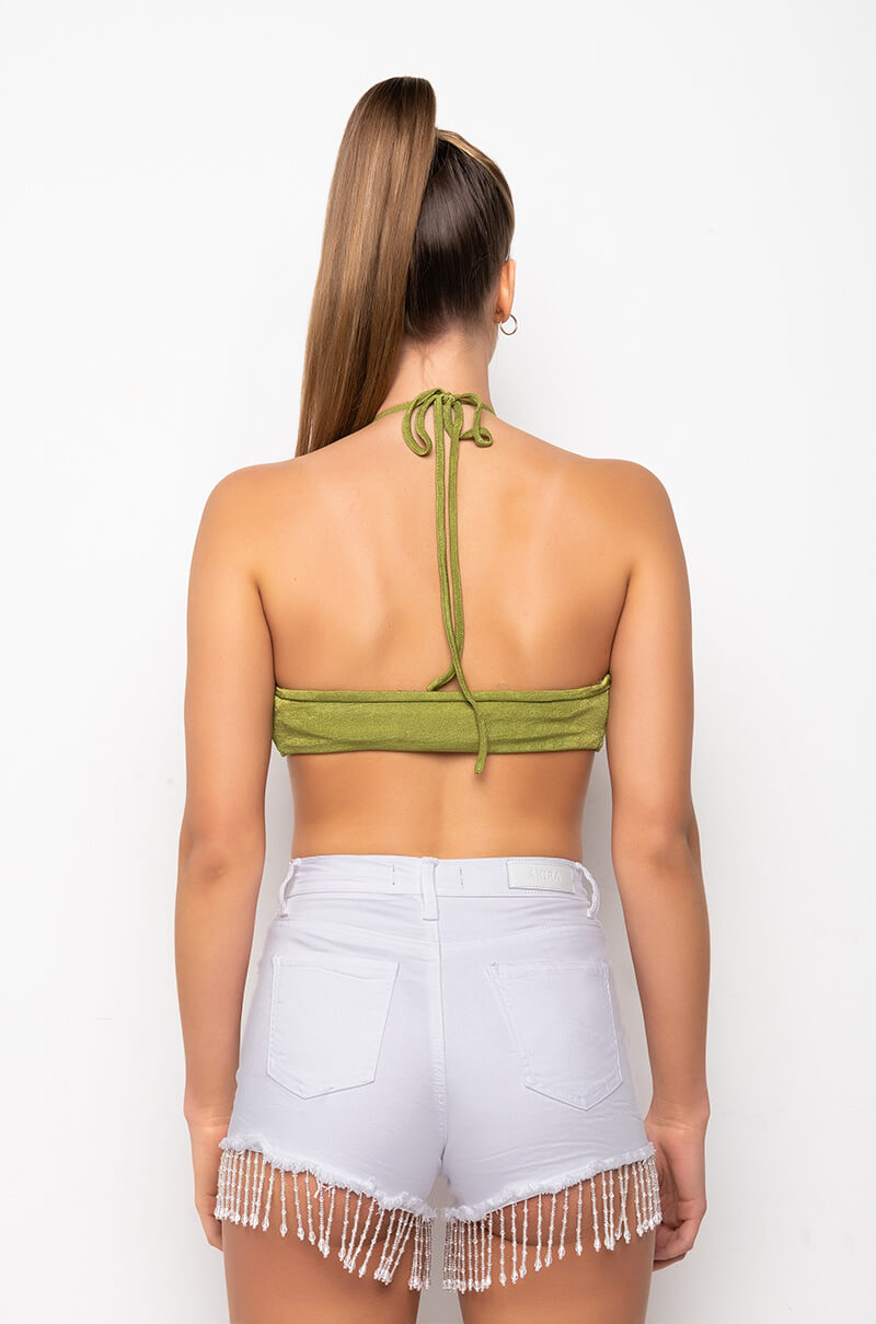 PLAYDATE CUTOUT HALTER BODYSUIT
