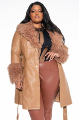 PLUS MOHAIR CAMEL TRENCH