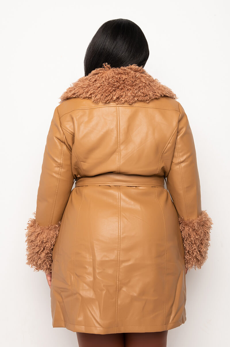 PLUS MOHAIR CAMEL TRENCH
