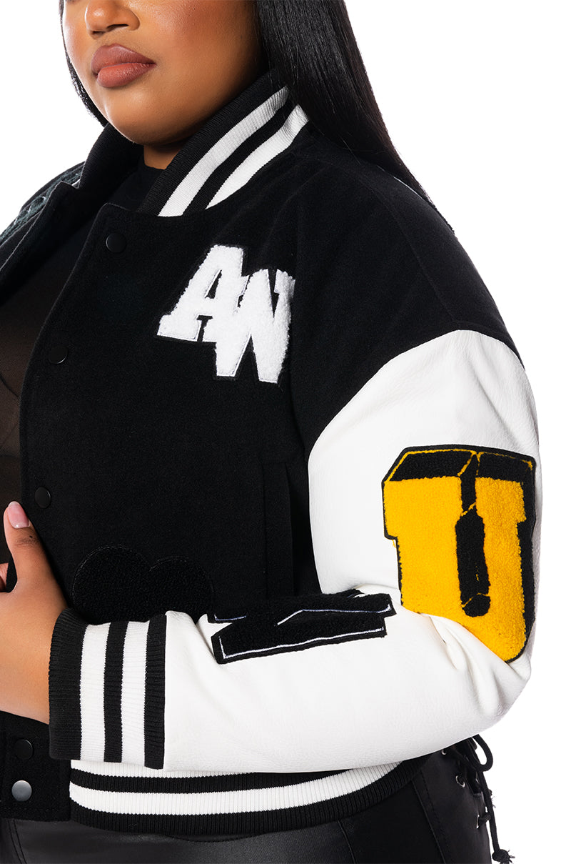 PLUS AZALEA WANG RUELA VARSITY JACKET