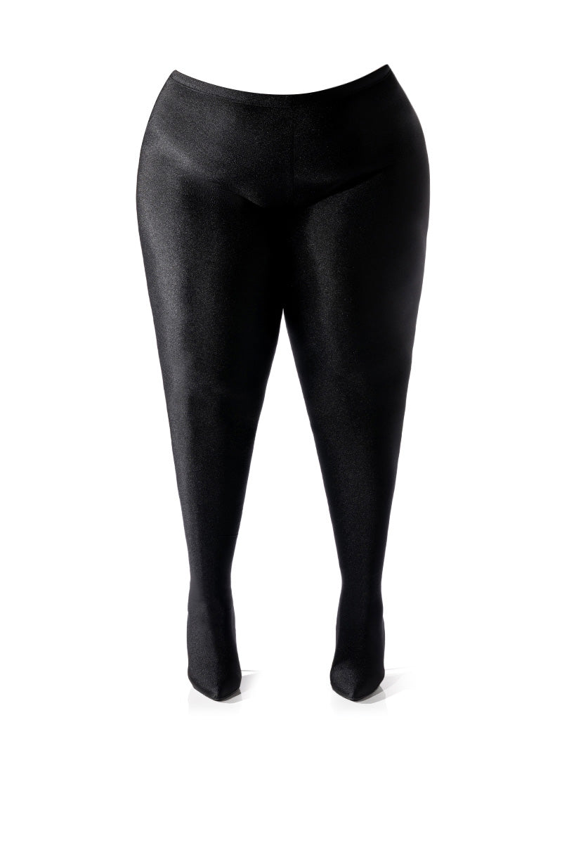 AZALEA WANG STAR STRETCH PLUS SIZE STILETTO PANT BOOT IN BLACK