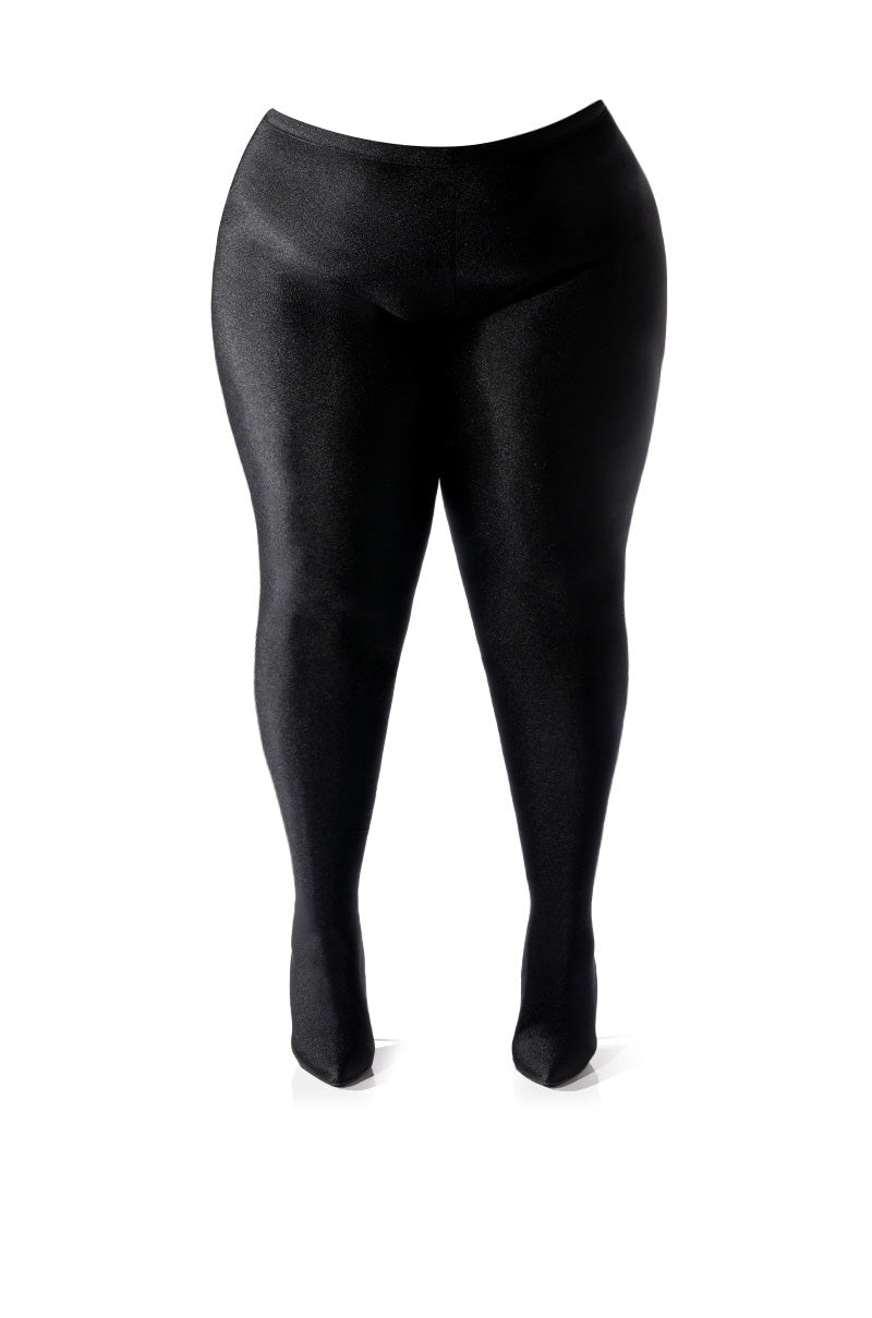 AZALEA WANG STAR STRETCH PLUS SIZE STILETTO PANT BOOT IN BLACK