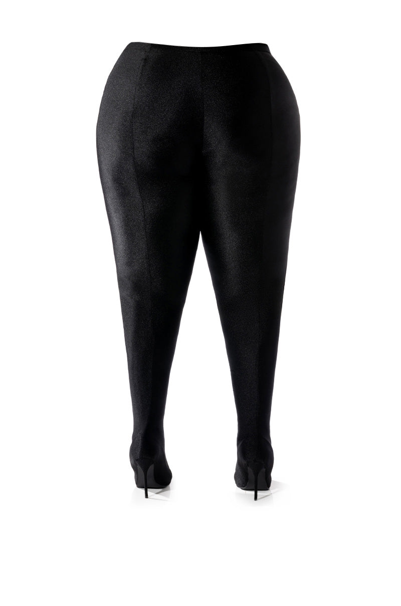 AZALEA WANG STAR STRETCH PLUS SIZE STILETTO PANT BOOT IN BLACK